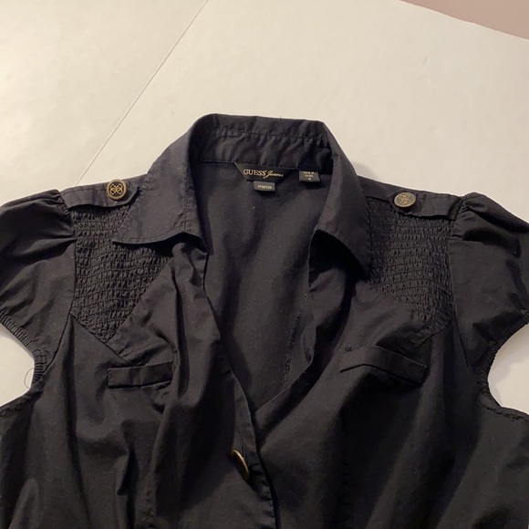 Vintage Y2K Guess Black button down tunic / dress - Picture 11 of 13